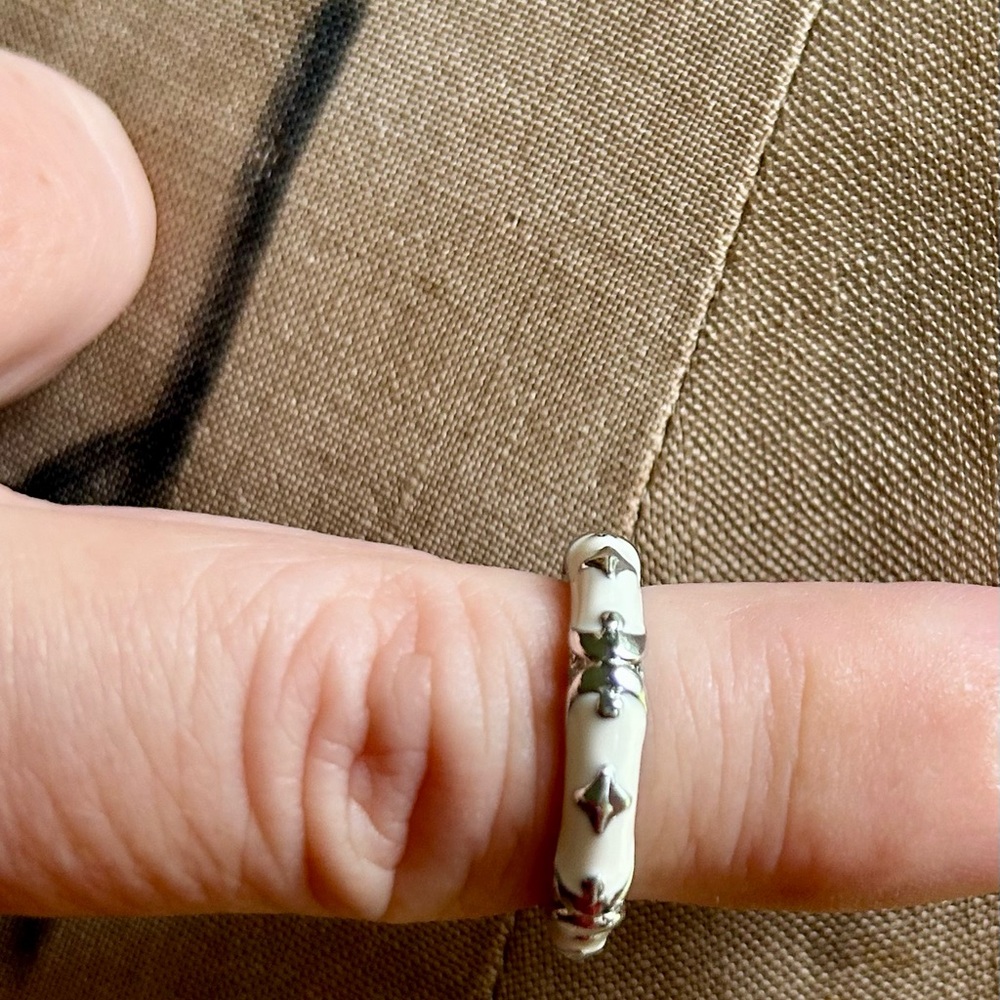 Lauren g Adams Silver and Cream Women's Ring